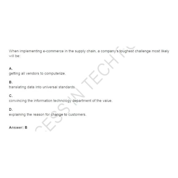 Printout CSCP Certified Supply Chain Management Professional Exam - Picture 5 of 6